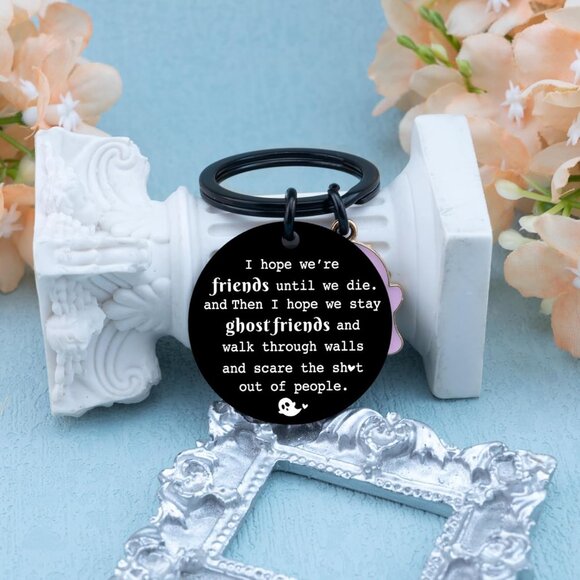 Best Friend Keychains Funny Birthday Gift for Friends Christmas Halloween Gifts - Picture 3 of 7